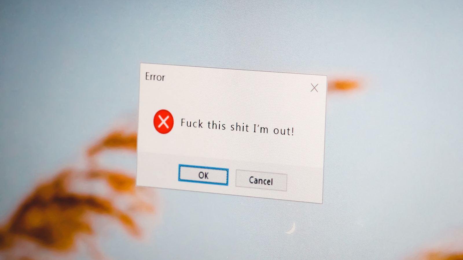 Close-up of a laptop screen showing a website error, used to illustrate finding dead pages during broken link building